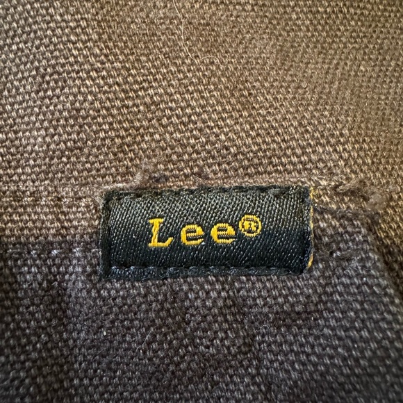 Lee Premium Select Men's Sherpa Lined Canvas Zip-Up Hooded Jacket XXL Brown - Picture 6 of 6